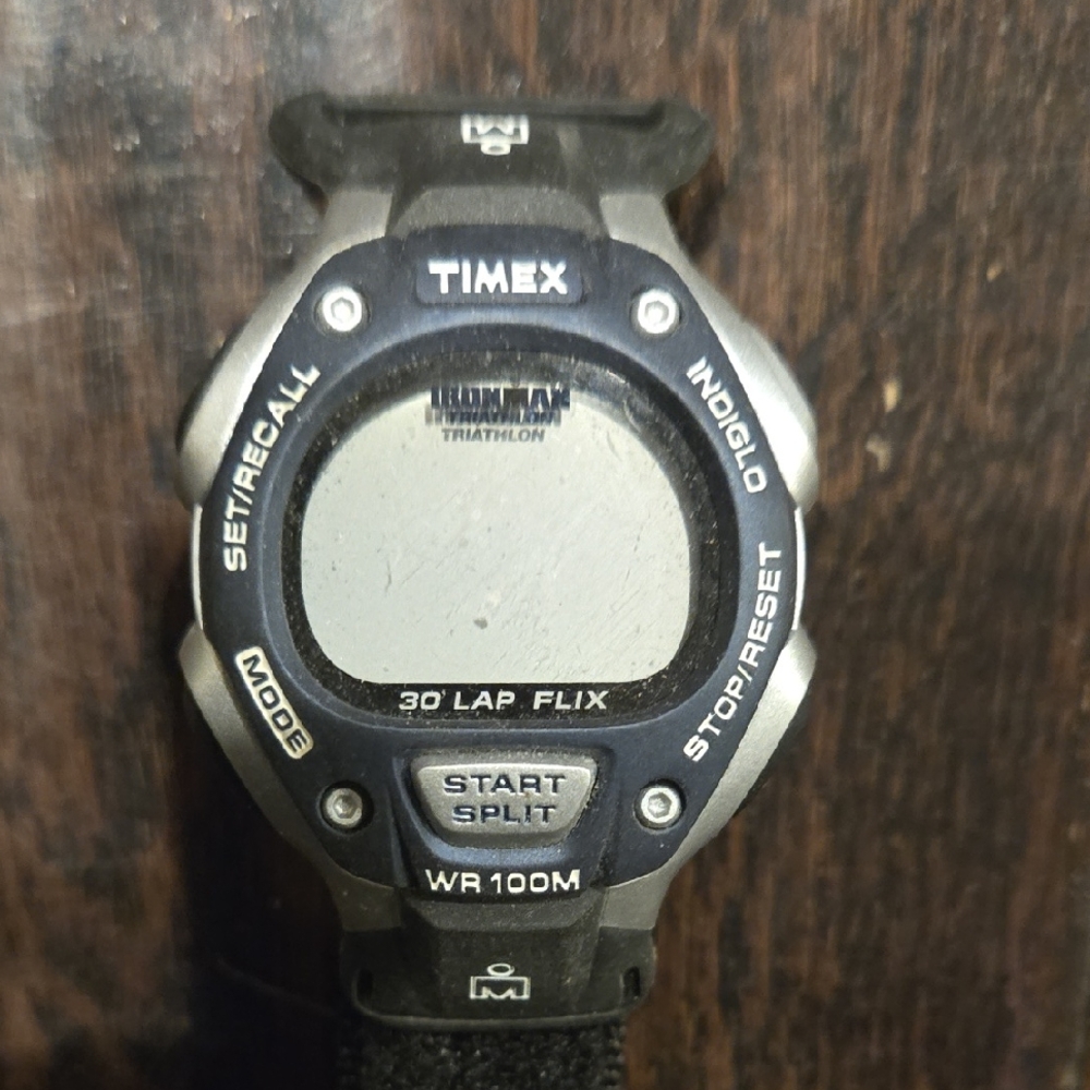 Timex Silver and Black Digital Sports Watch